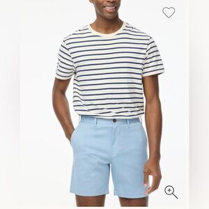 J. Crew Factory 7" flex chino short • size 28 • NWT • L0923 • Danube Blue